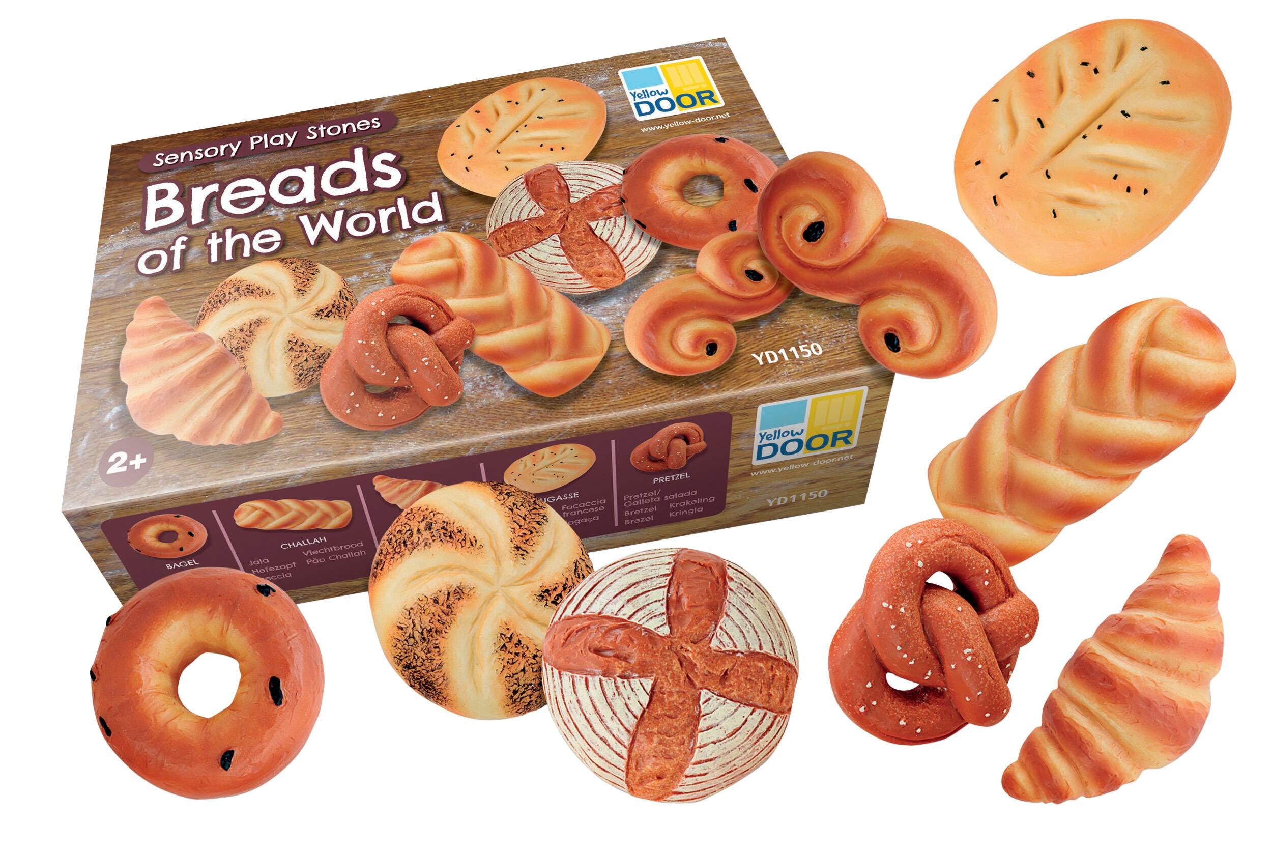 Yellow Door Sensory Play Stones, Breads of the World, Set of 8, Item Number 2090350